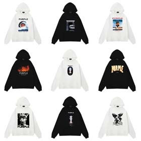 Purple Fashionable autumn and winter hooded sweatshirt-2512  